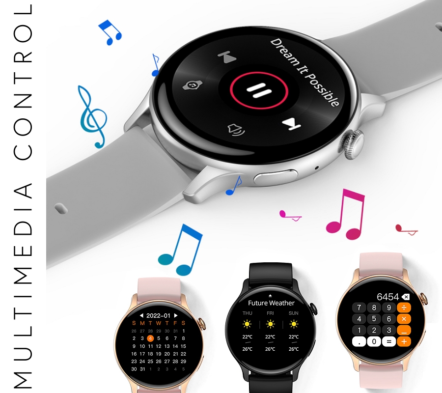 Smartwatch Damski RUBICON RNCF10 Rose Gold/Pink SMARUB239 - obrazek 10