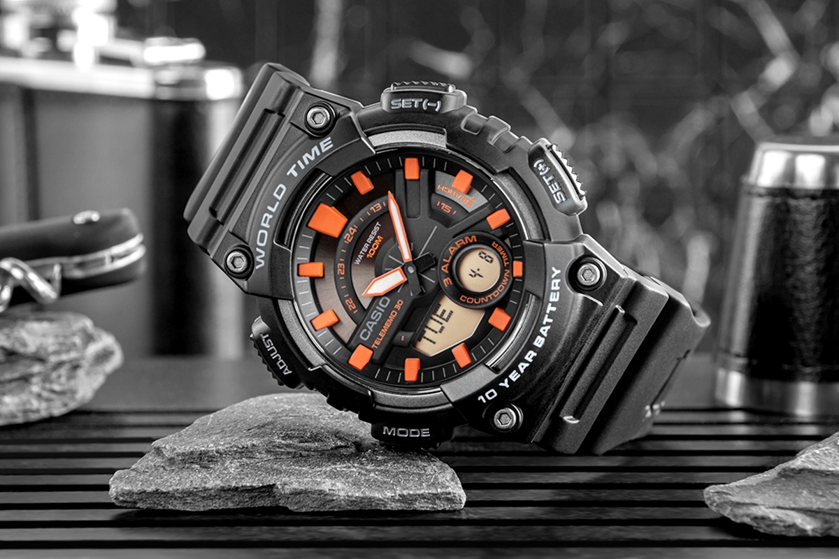 Zegarek Męski CASIO Gerton AEQ-110W-1A2VDF + BOX - obrazek 6