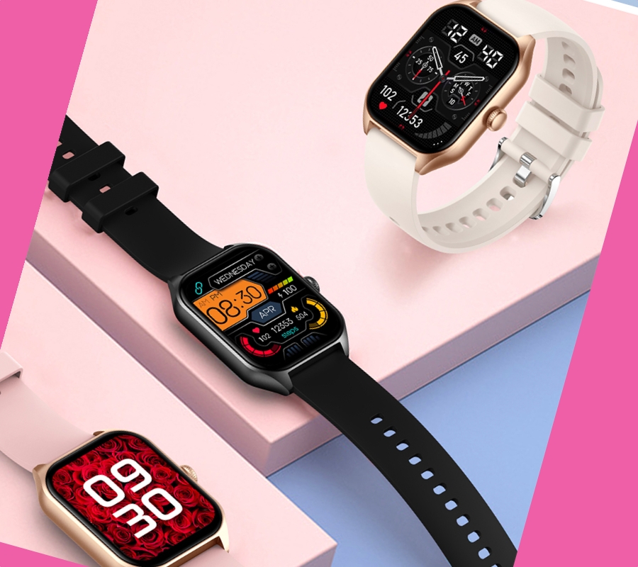 Smartwatch Damski Rubicon RNCF03-5 Różowe złoto Bransoleta + Pasek - obrazek 15