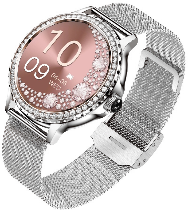 Smartwatch Damski Rubicon RNCF19-1 Silver  Bransoleta + Pasek - obrazek 3