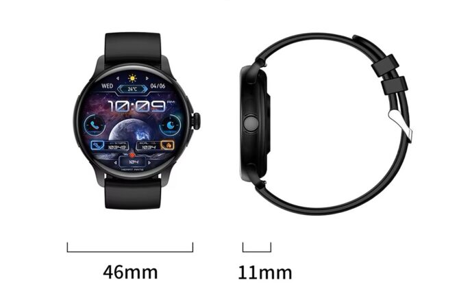 Smartwatch Damski Rubicon RNCF35 BLACK Bransoleta + Pasek - obrazek 15