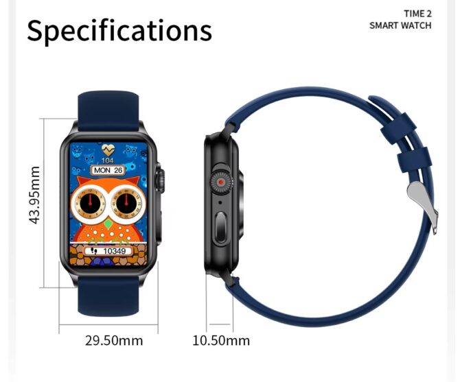 Smartwatch Damski RUBICON RNCF06 Black/Dark Blue SMARUB220 - obrazek 15