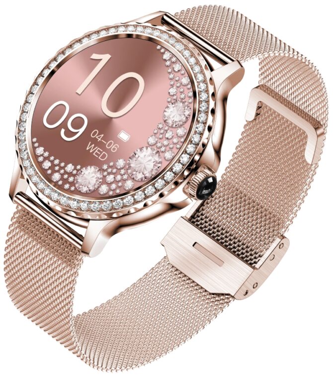 Smartwatch Damski Rubicon RNCF19-1 Różowe Złoto  Bransoleta + Pasek - obrazek 4