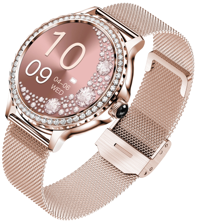Smartwatch Damski Rubicon RNCF19-1 Różowe Złoto  Bransoleta + Pasek - obrazek 4