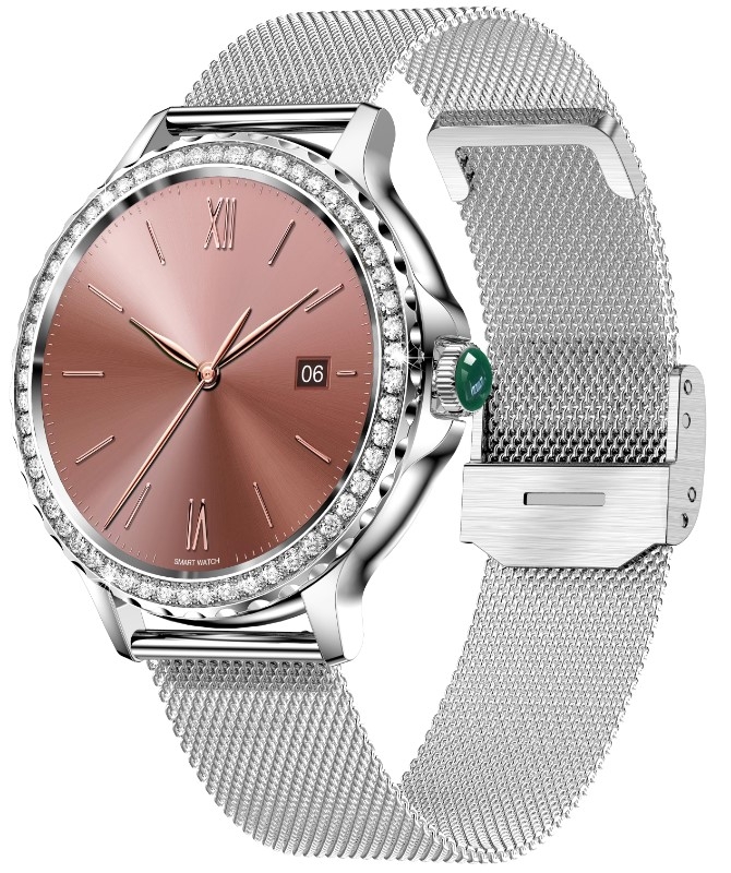 Smartwatch Damski Rubicon RNCF19-1 Silver  Bransoleta + Pasek - obrazek 2