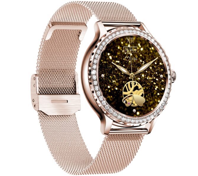 Smartwatch Damski Rubicon RNCF19-1 Różowe Złoto  Bransoleta + Pasek - obrazek 5