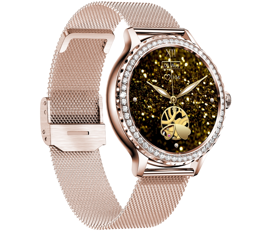 Smartwatch Damski Rubicon RNCF19-1 Różowe Złoto  Bransoleta + Pasek - obrazek 5
