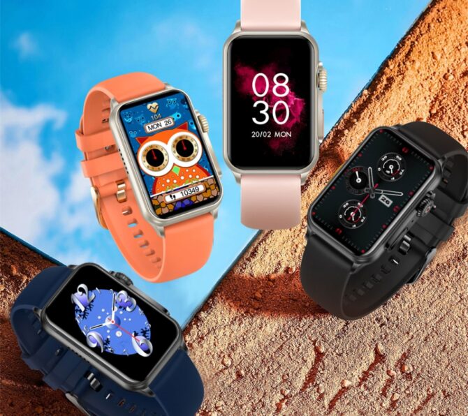 Smartwatch Damski RUBICON RNCF06 Black/Dark Blue SMARUB220 - obrazek 4