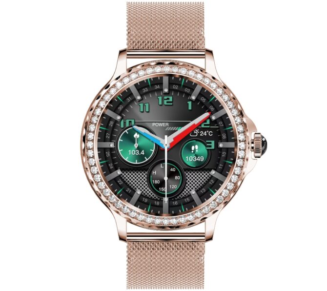 Smartwatch Damski Rubicon RNCF19-1 Różowe Złoto  Bransoleta + Pasek - obrazek 6