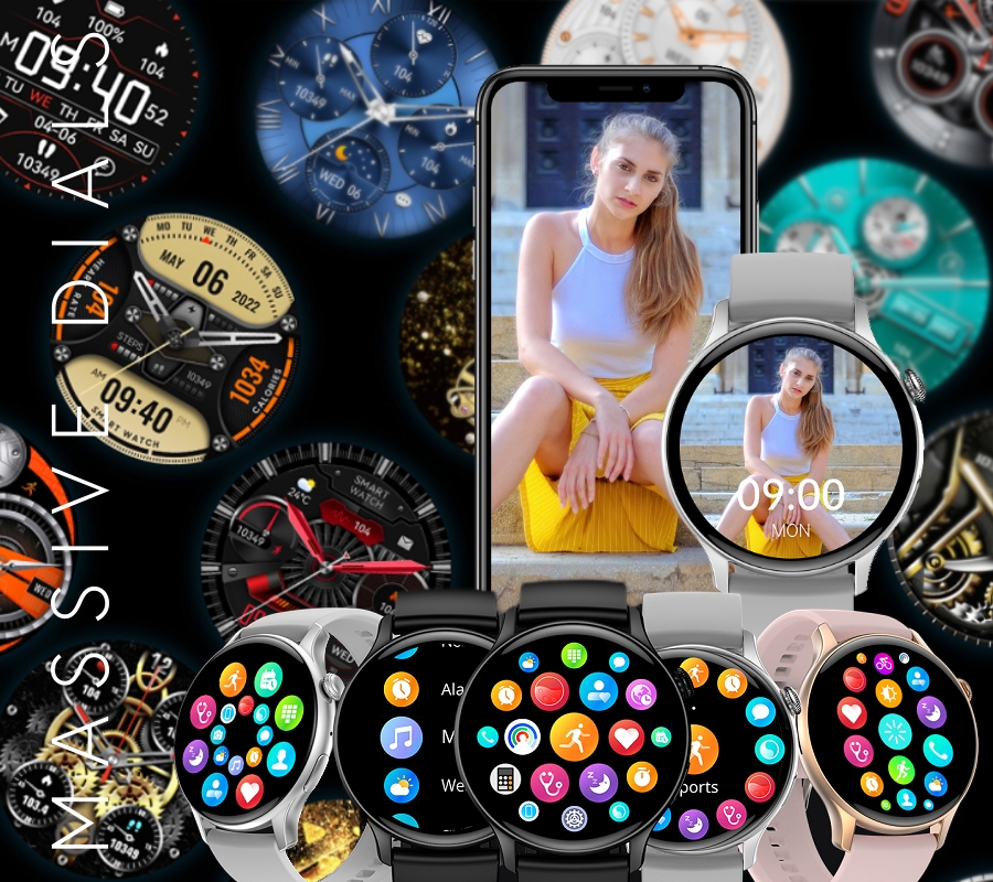 Smartwatch Damski RUBICON RNCF10 Rose Gold/Pink SMARUB239 - obrazek 5