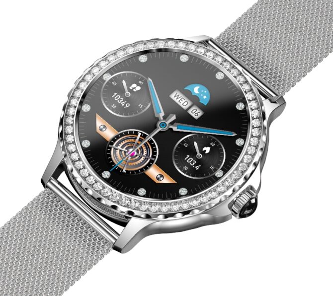 Smartwatch Damski Rubicon RNCF19-1 Silver  Bransoleta + Pasek - obrazek 7
