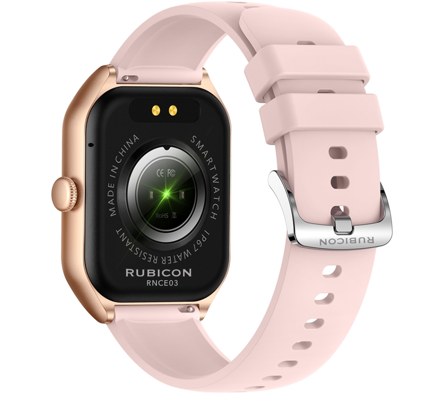 Smartwatch Damski Rubicon RNCF03-5 Różowe złoto Bransoleta + Pasek - obrazek 6