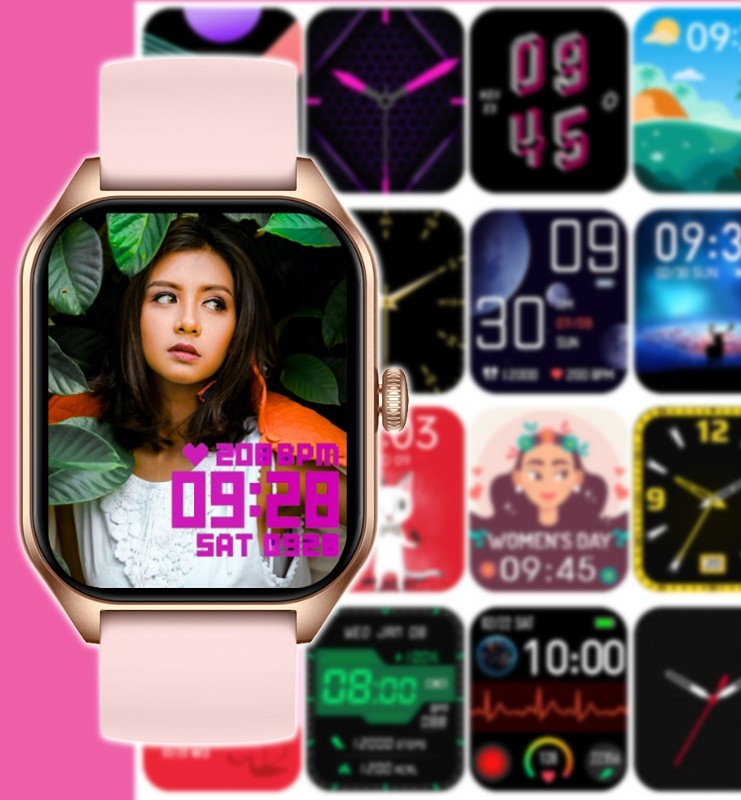 Smartwatch Damski Rubicon RNCF03-5 Różowe złoto Bransoleta + Pasek - obrazek 7