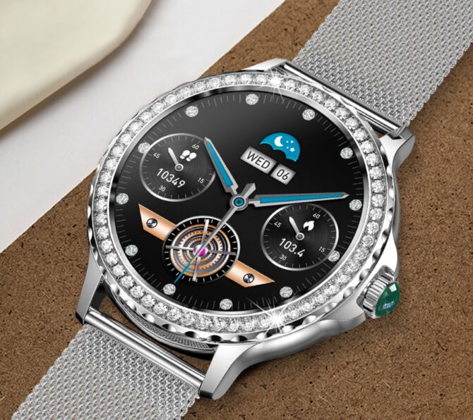 Smartwatch Damski Rubicon RNCF19-1 Silver  Bransoleta + Pasek - obrazek 10