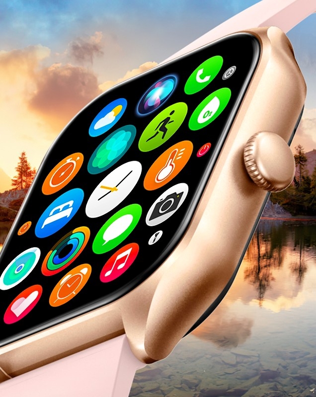 Smartwatch Damski Rubicon RNCF03-5 Różowe złoto Bransoleta + Pasek - obrazek 9