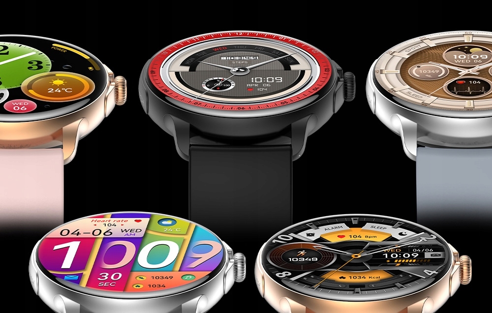 Smartwatch Damski Rubicon RNCF35 BLACK Bransoleta + Pasek - obrazek 9