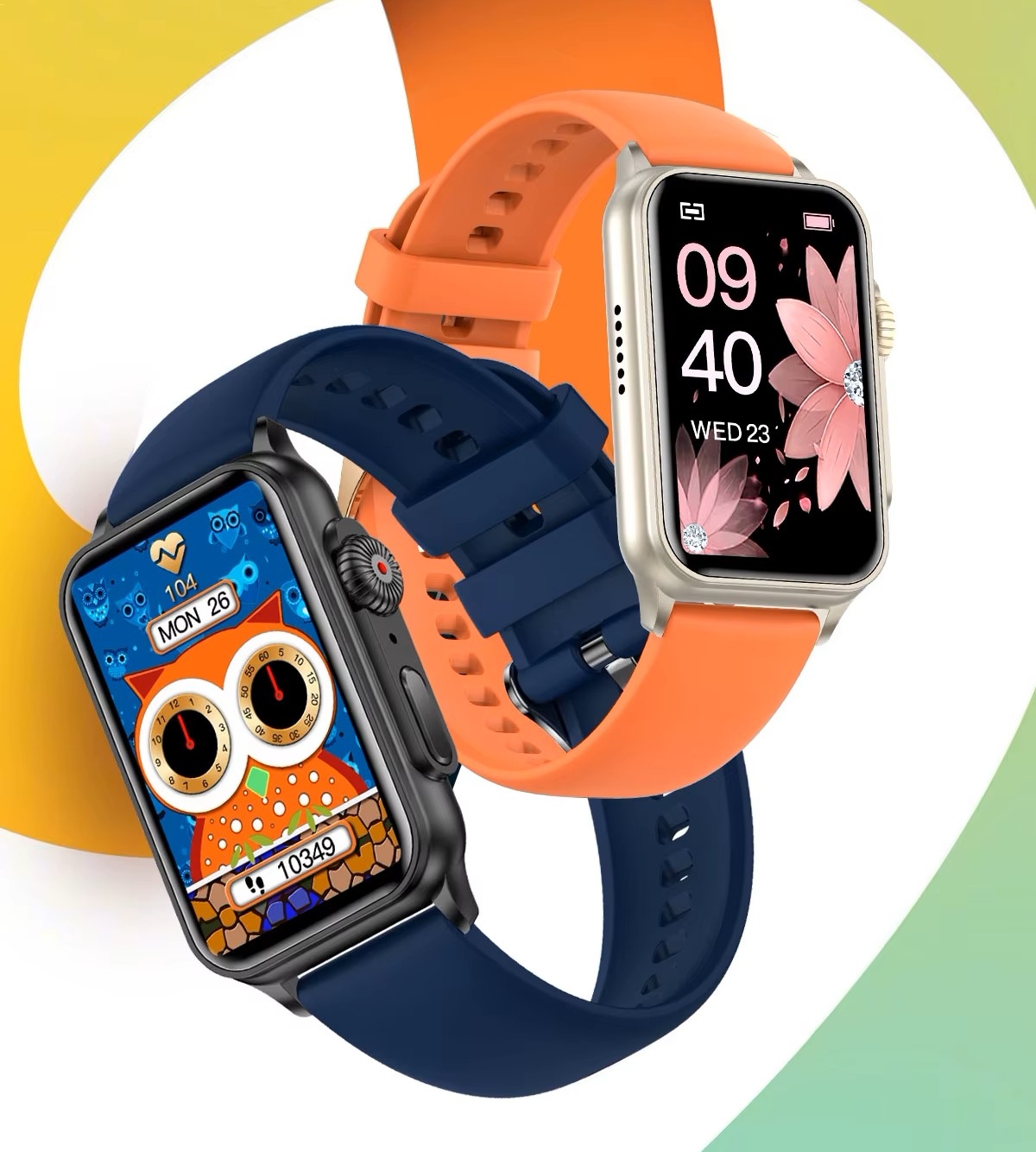 Smartwatch Damski RUBICON RNCF06 Tytan/Orange SMARUB221 - obrazek 9