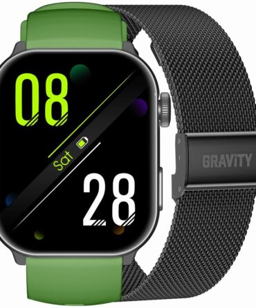 Smartwatch Męski GRAVITY GT28-4 Pasek + Bransoleta Zielono Czarny