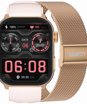 Smartwatch Damski GRAVITY GT28-6 Pasek + Bransoleta Różowe złoto Różowy