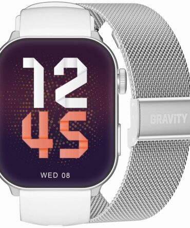Smartwatch Damski GRAVITY GT28-10 Pasek + Bransoleta Biało Srebrny