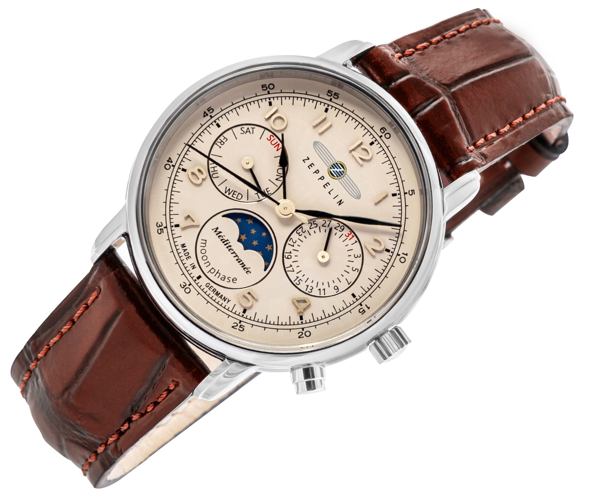 Zegarek Dęmski ZEPPELIN LZ121 Mediterranee Moonphase 9637-5 + BOX - obrazek 2