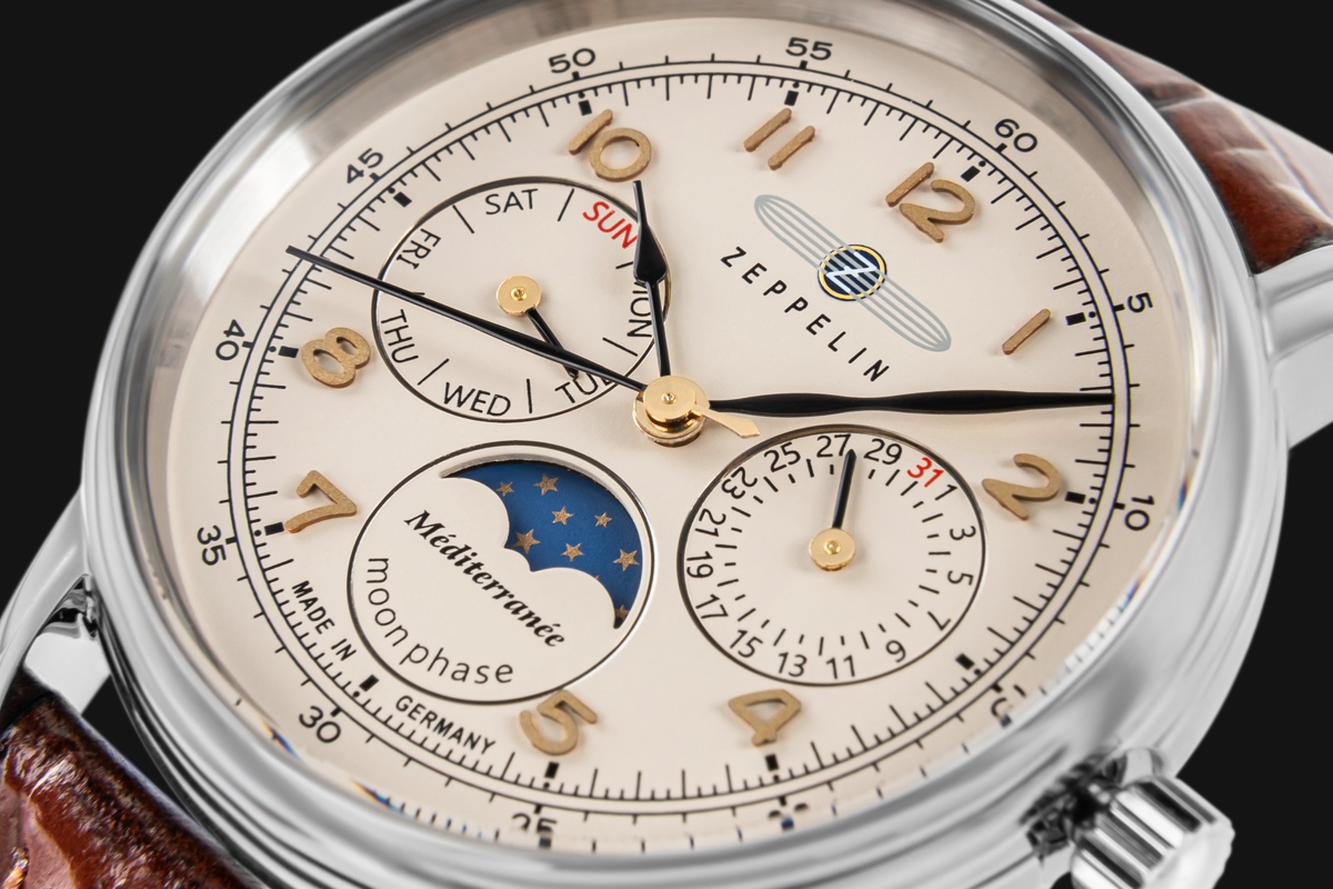 Zegarek Dęmski ZEPPELIN LZ121 Mediterranee Moonphase 9637-5 + BOX - obrazek 4