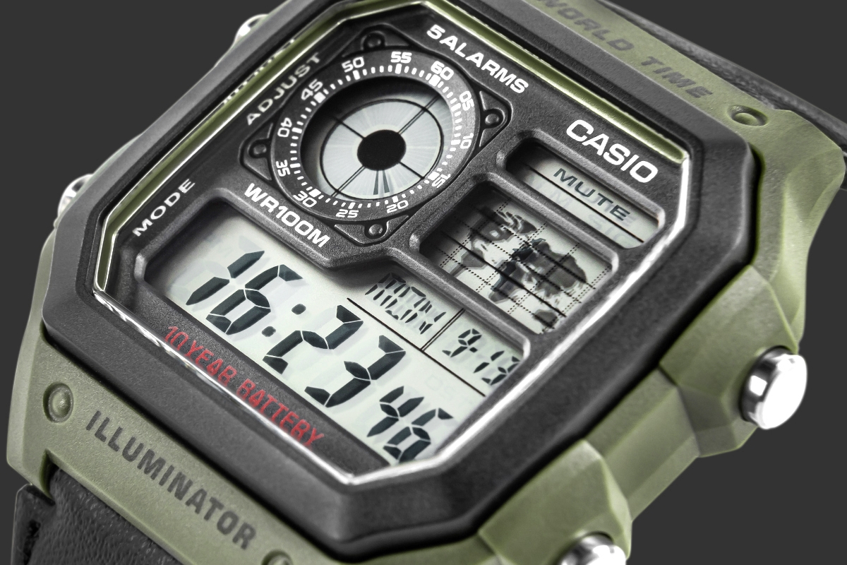 Zegarek Męski CASIO AE-1200WHB-3BVDF + BOX - obrazek 4