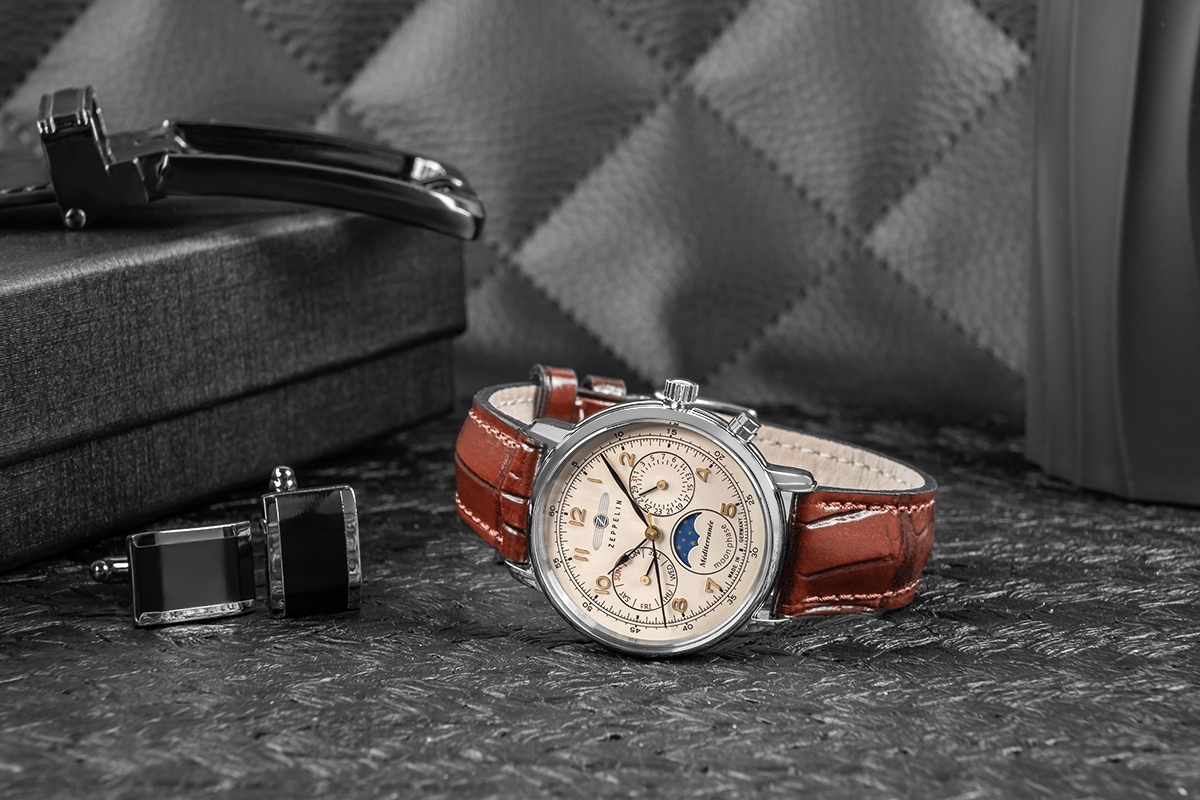 Zegarek Dęmski ZEPPELIN LZ121 Mediterranee Moonphase 9637-5 + BOX - obrazek 6